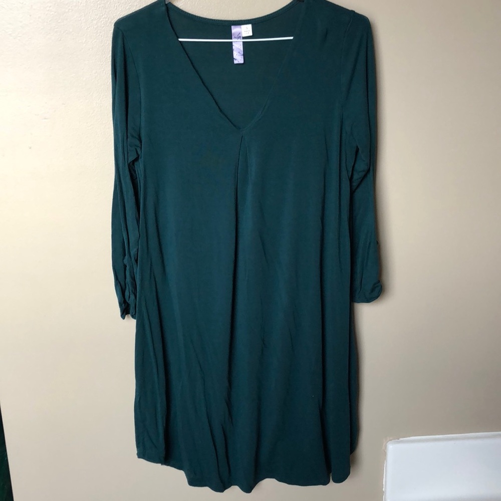 Teal swing dress